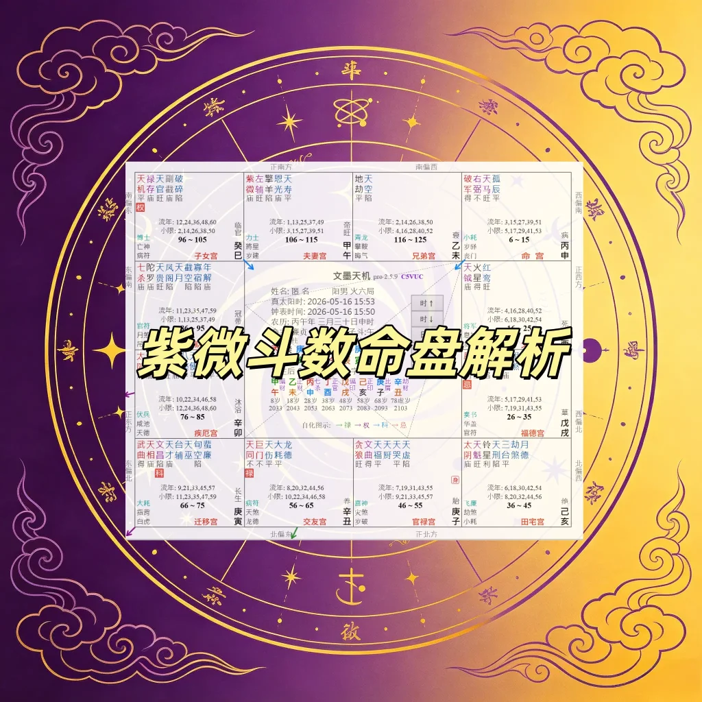 图片[1]君墨国学文化（公众号君墨紫微斗数）紫微斗数命盘解析服务君墨国学文化（公众号君墨紫微斗数）君墨国学文化