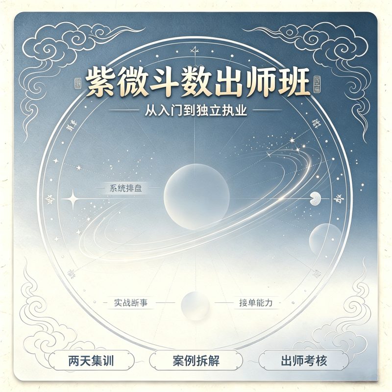 紫微斗数出师班（线上+线下）-君墨国学--传承正统易学